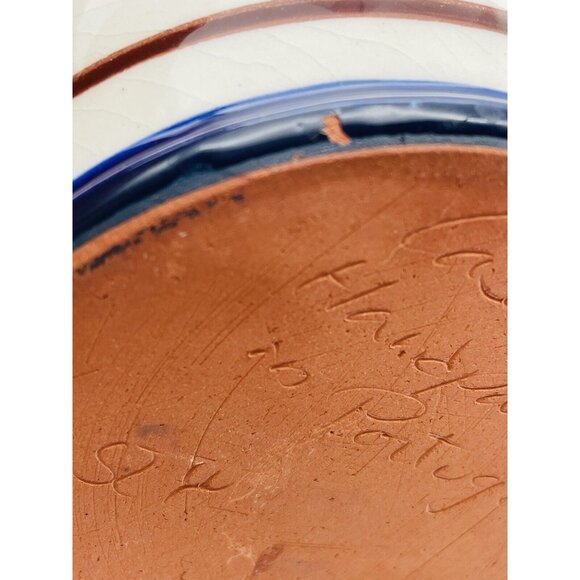 Casafina Pitcher Jug Hydrangea Blue Hand Painted Portugal W Under Plate Large - Picture 12 of 12